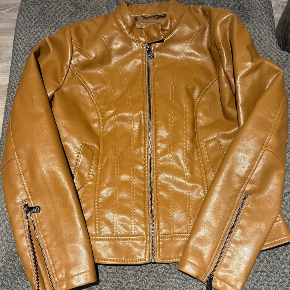 Bernardo Brown Leather Jacket - Picture 1 of 11